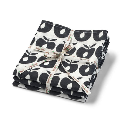 3 pak stofbleer med æbler