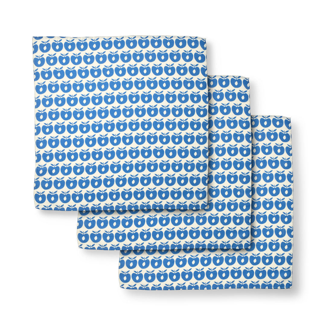 3 pak stofbleer med æbler
