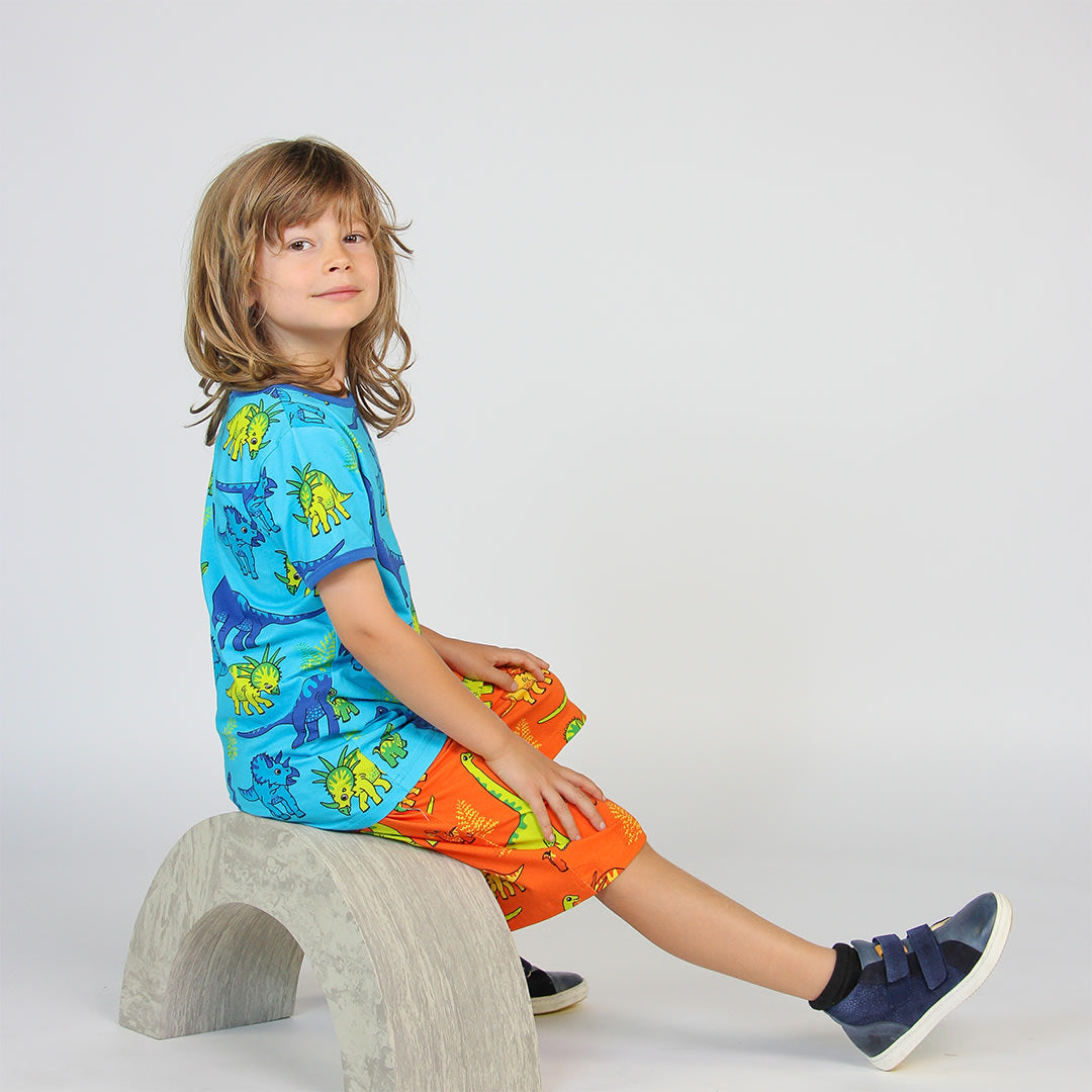 Shorts med dinosaur til børn