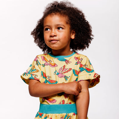 T-shirt med papegøjer