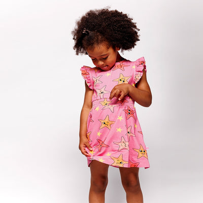 Ærmeløs kjole med søstjerner