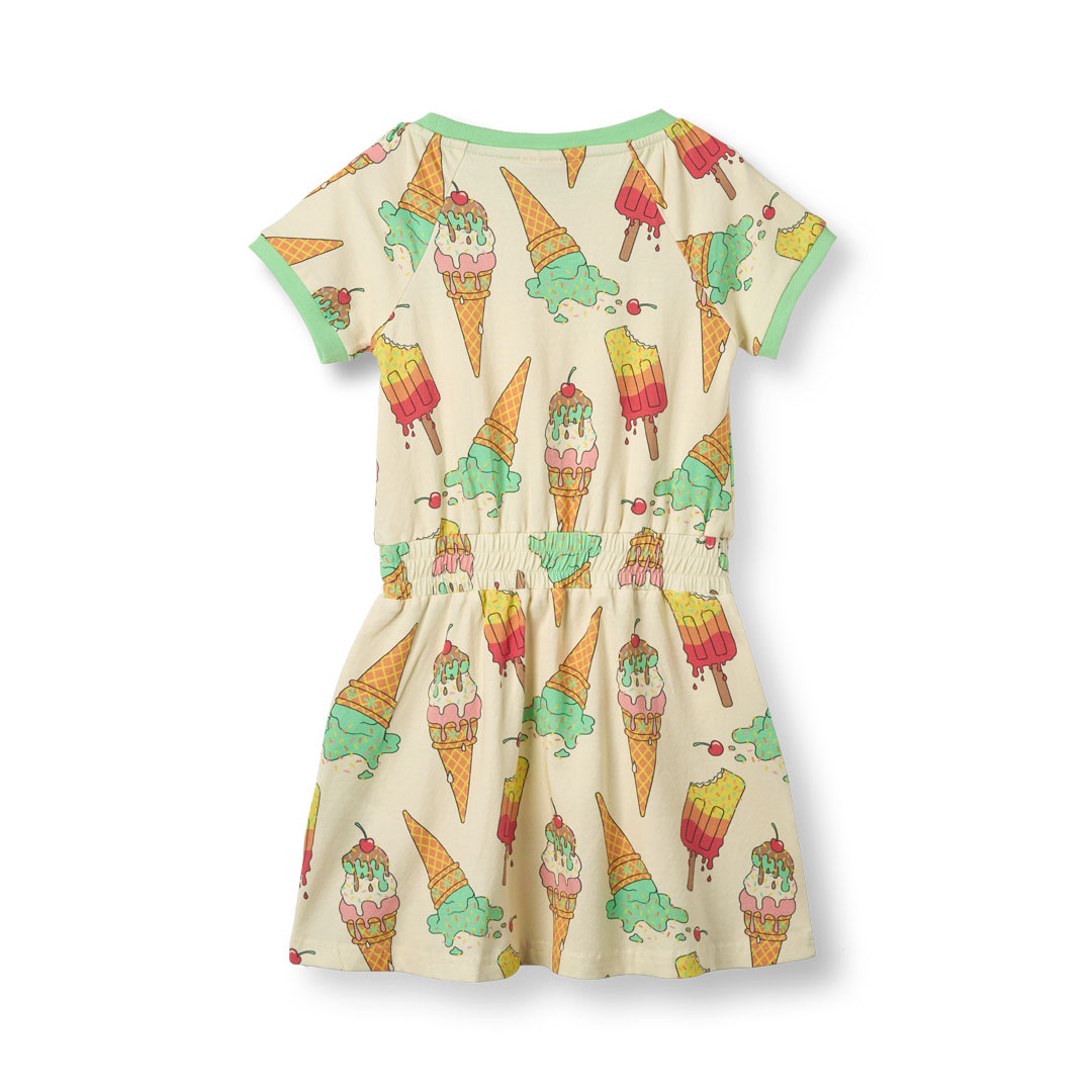 Kortærmet kjole med is