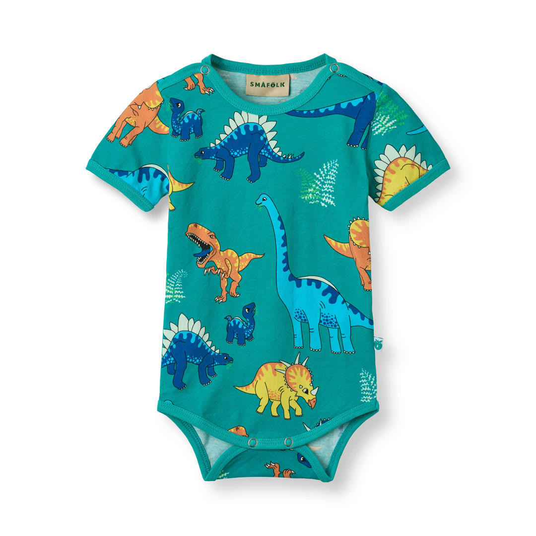 Kortærmet body med dinosaurer