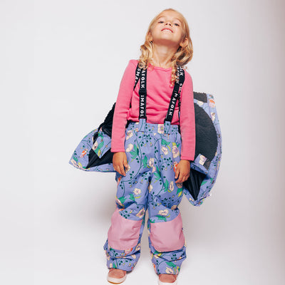 Skibukser med fugle og blomster