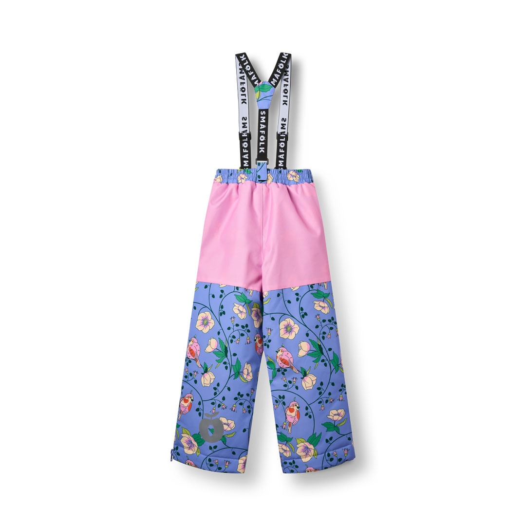 Skibukser med fugle og blomster