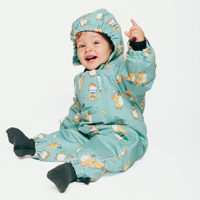 Flyverdragt til småbørn med pingviner