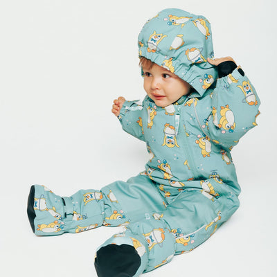 Overtræksfutter med pingviner