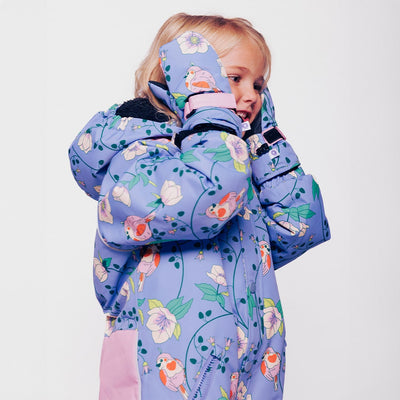 Luffer med fugle og blomster