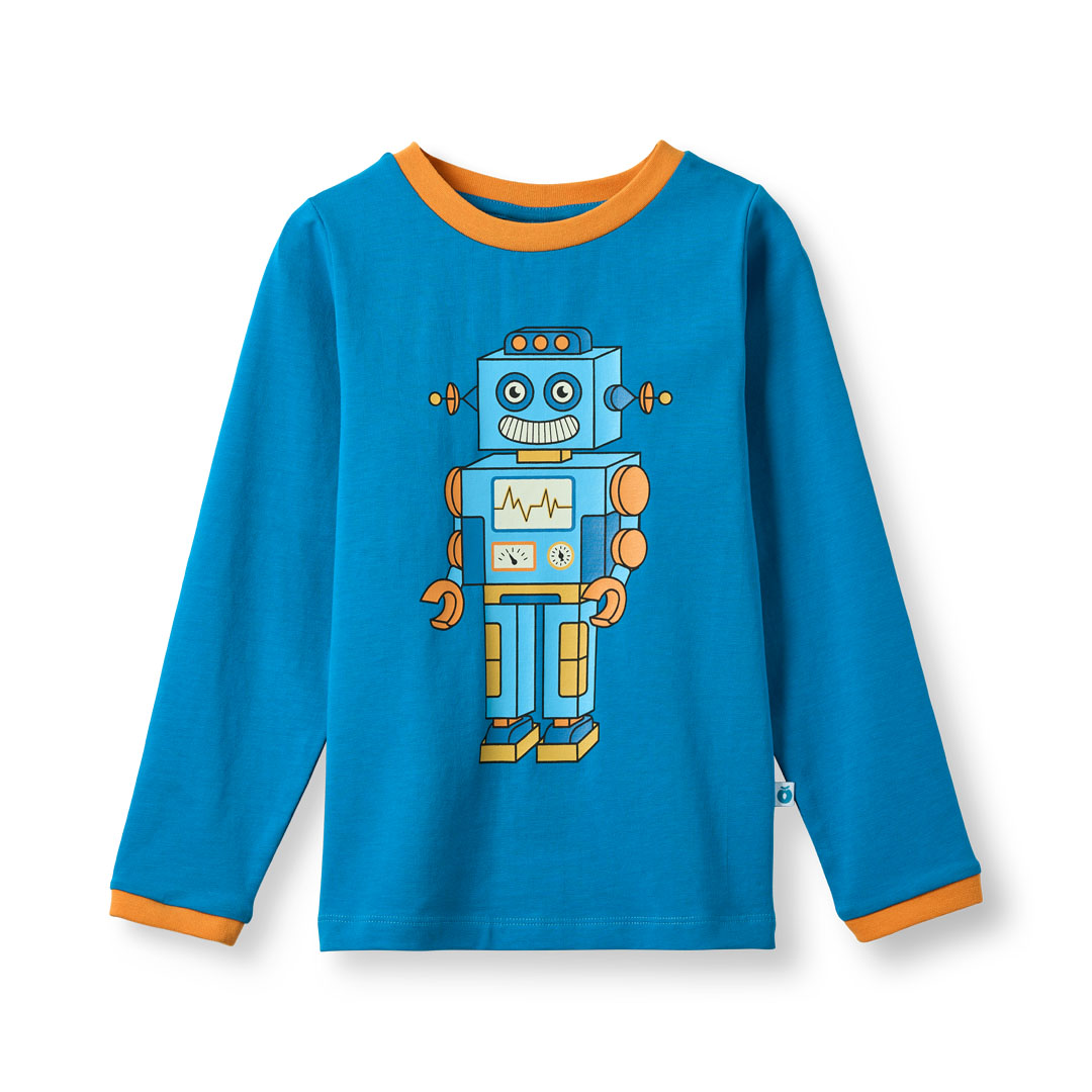 Elstar langærmet bluse med robot