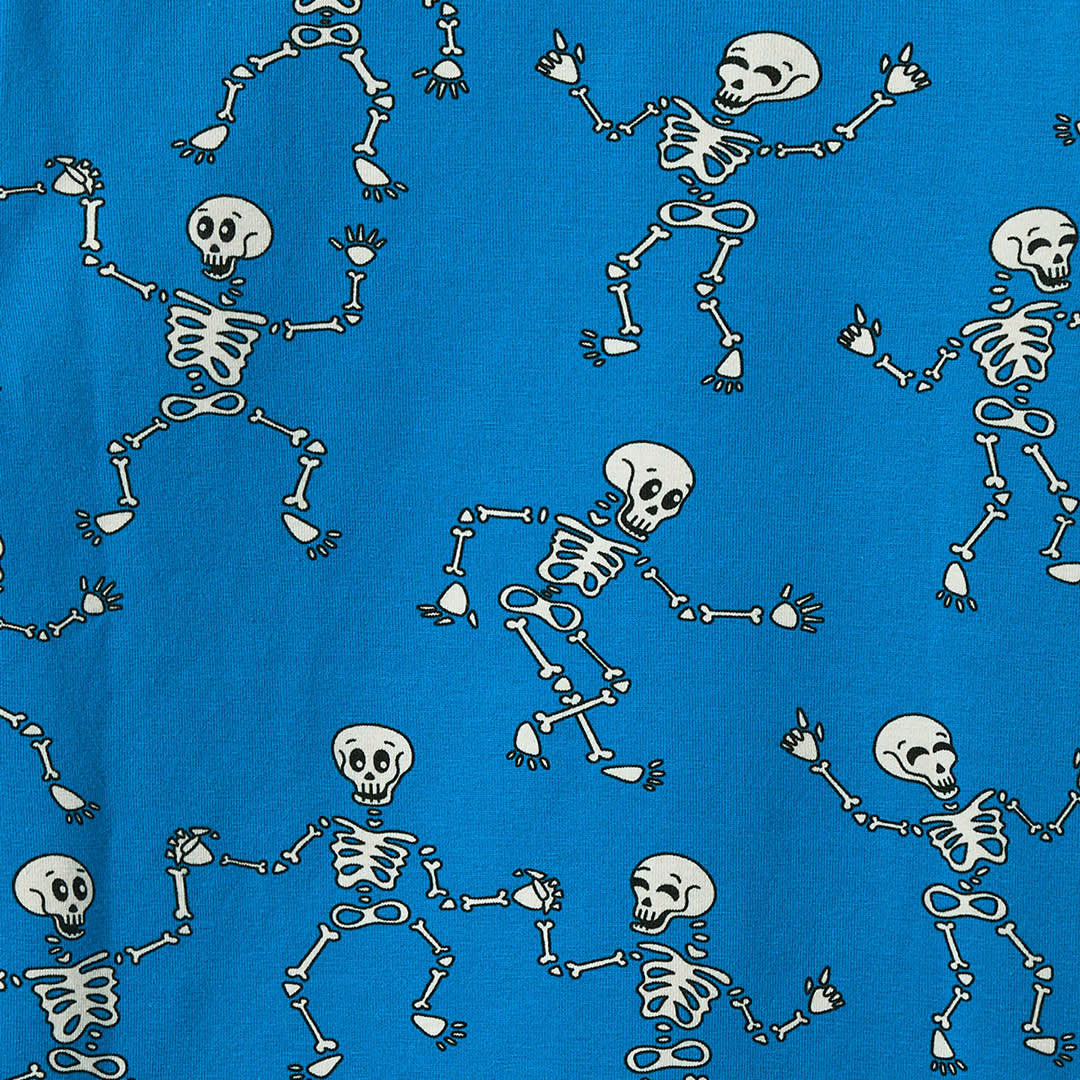 Gala langærmet bluse med skeletter