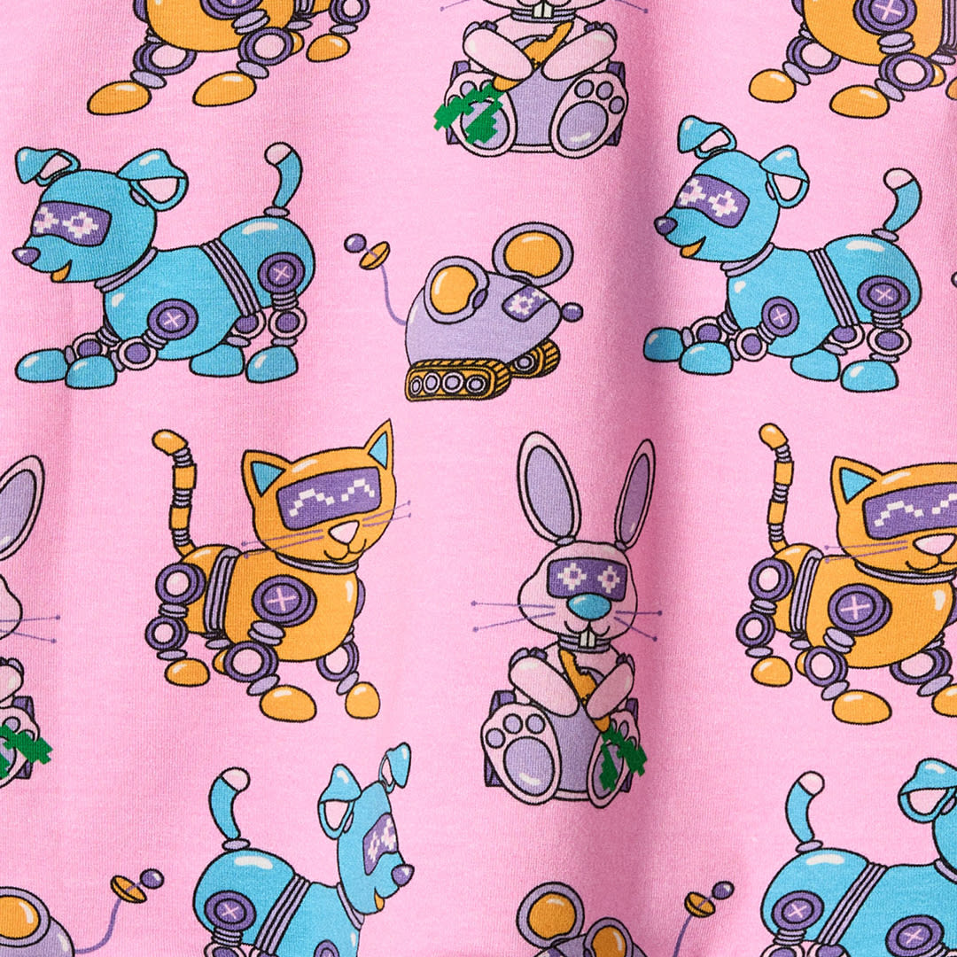 Dabinett langærmet bluse med robot kæledyr