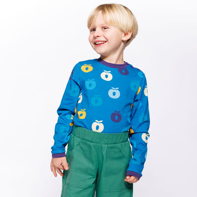 Umalin langærmet bluse med æbler