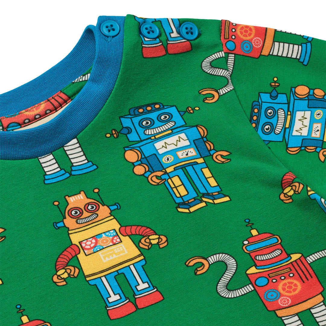 Umalin langærmet bluse med robotter
