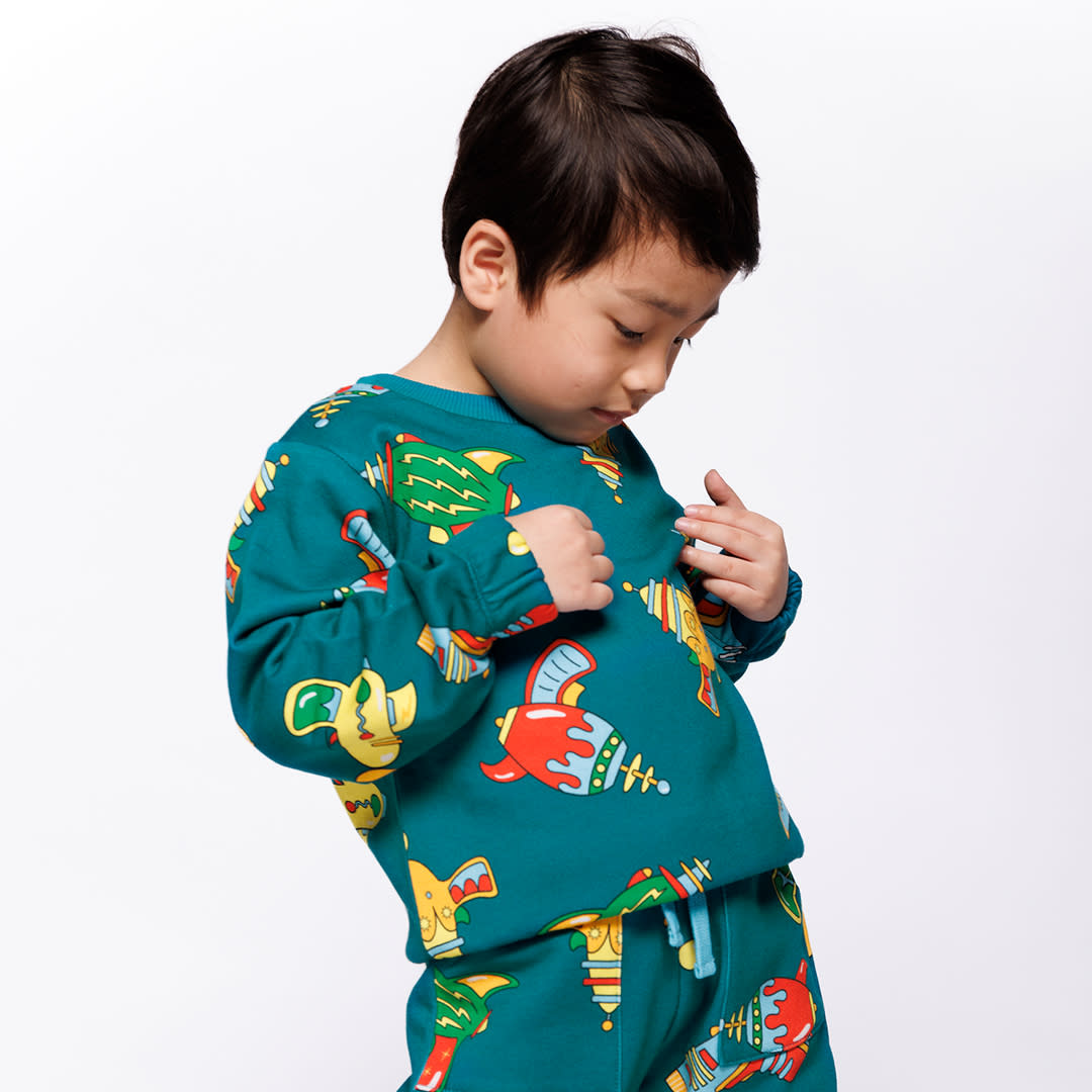 Yapeen sweatshirt med space blasters
