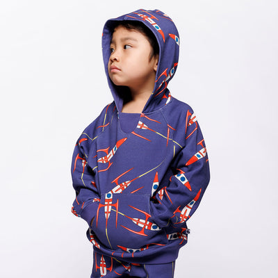 Macoun hættetrøje med rumskibe