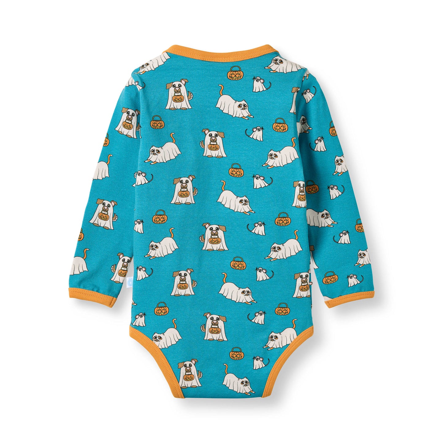 Elstar langærmet body med Halloween kæledyr