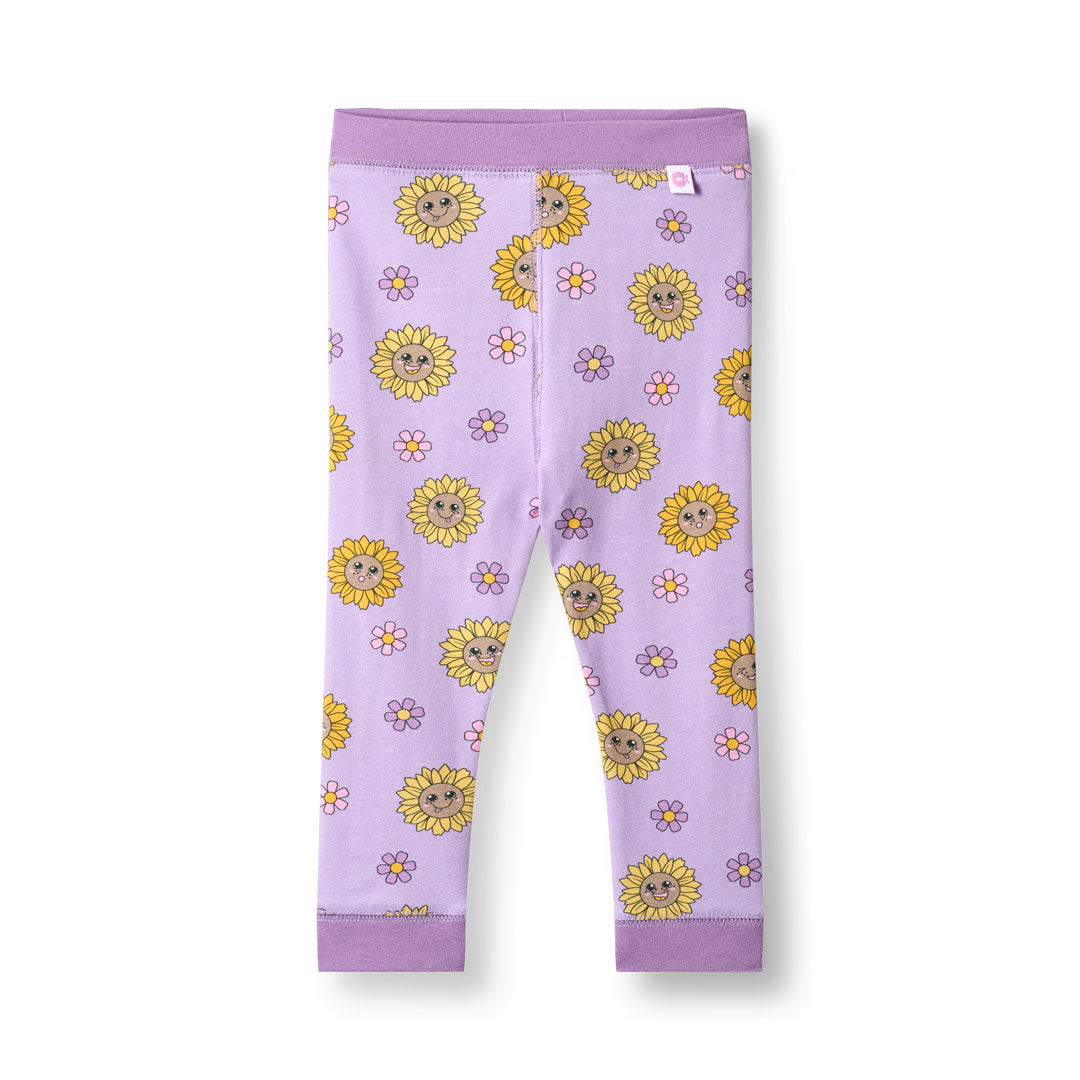 Lilla leggins med solsikke forfra