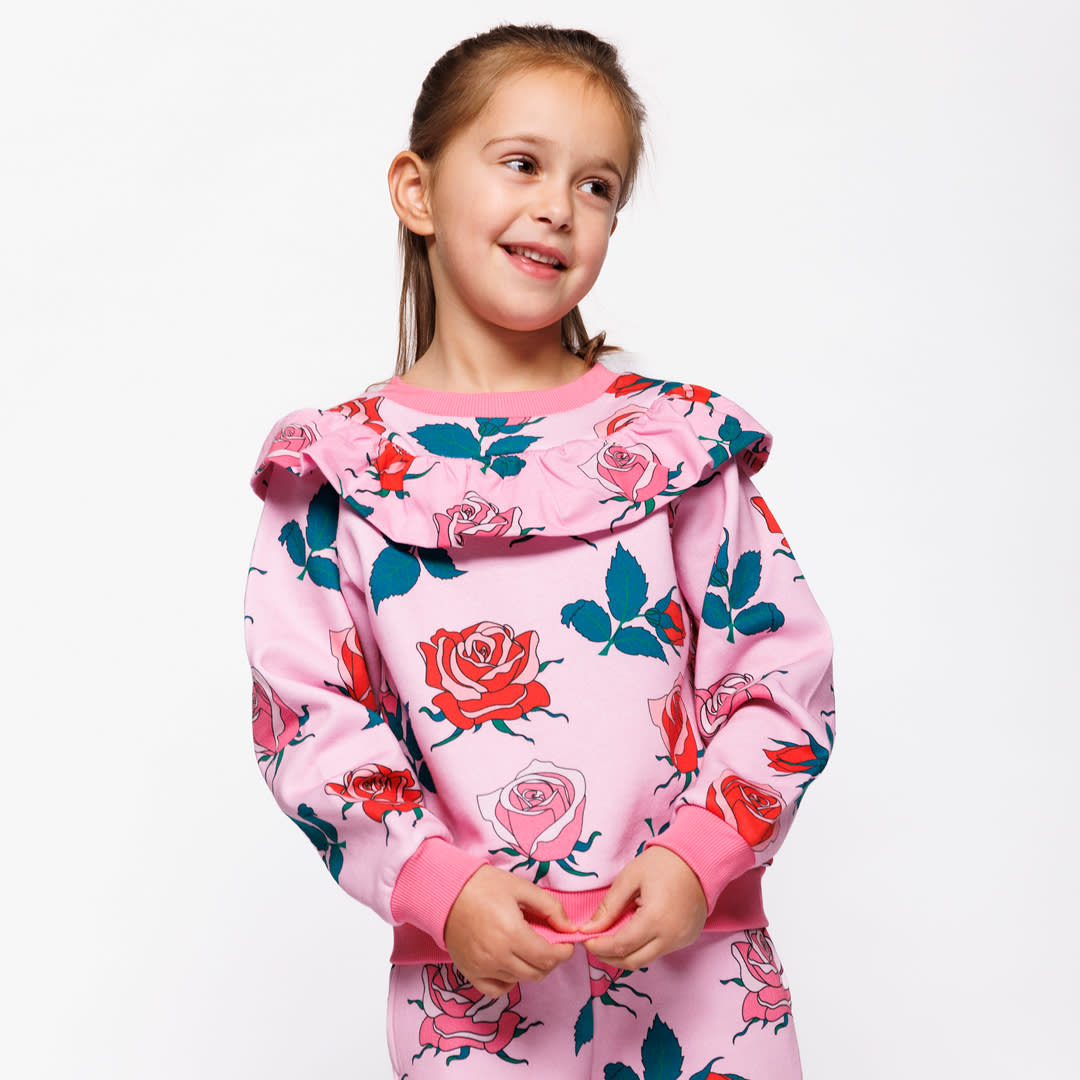 Quincy sweatshirt med roser