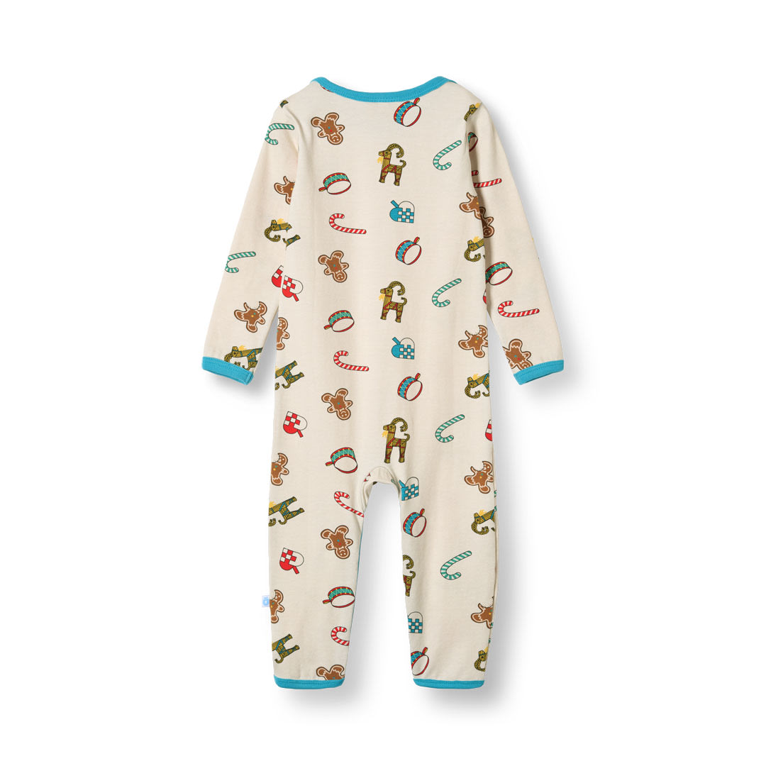 Langærmet bodystocking med jule motiver