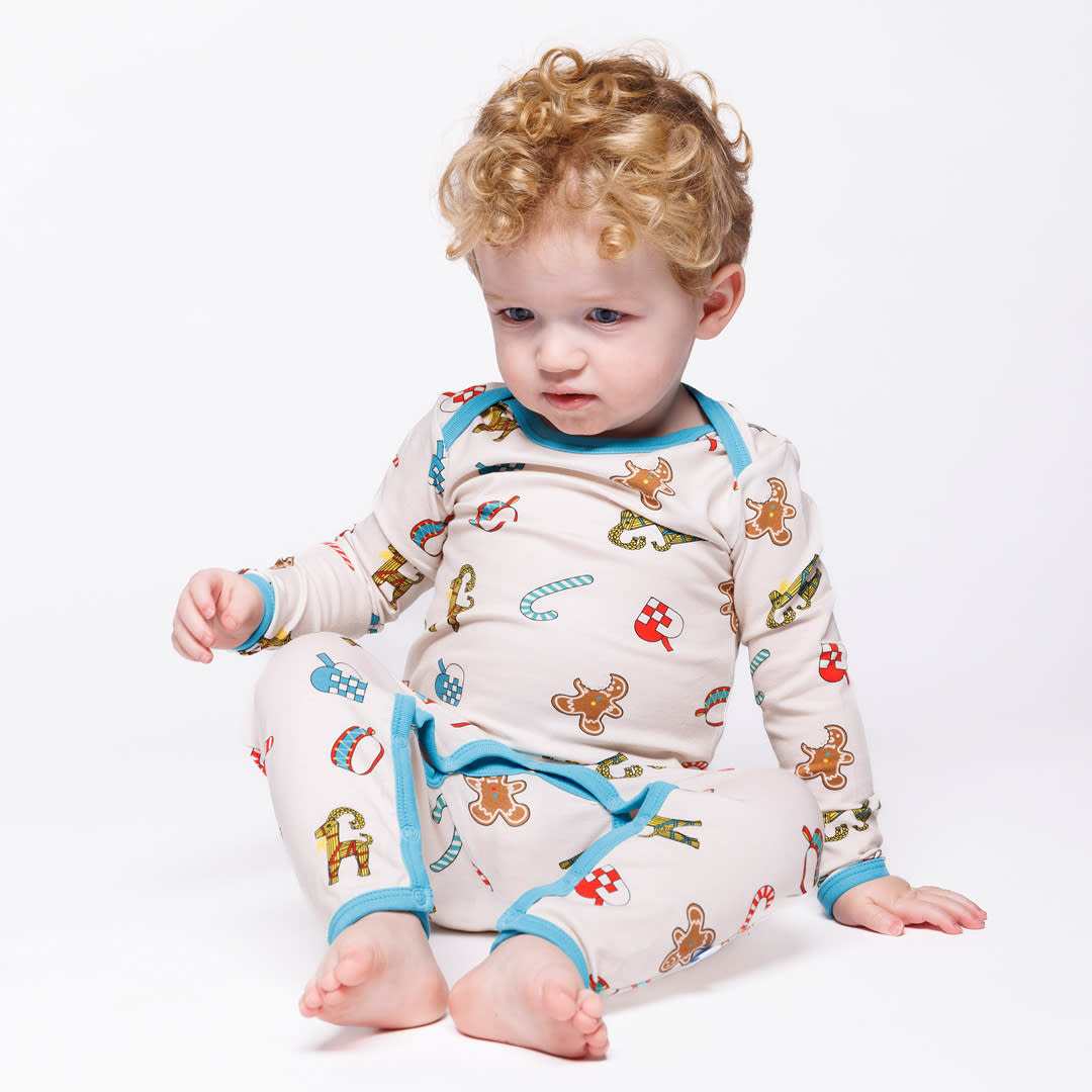 Ulm langærmet heldragt med julepynt