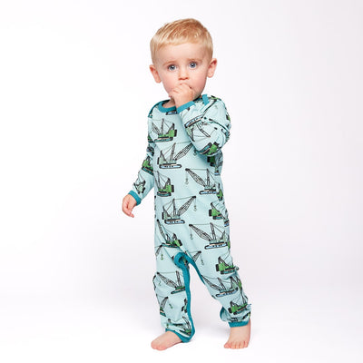 Ulm langærmet heldragt med kran maskiner