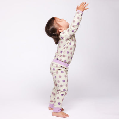 Elstar leggings til baby med blomster