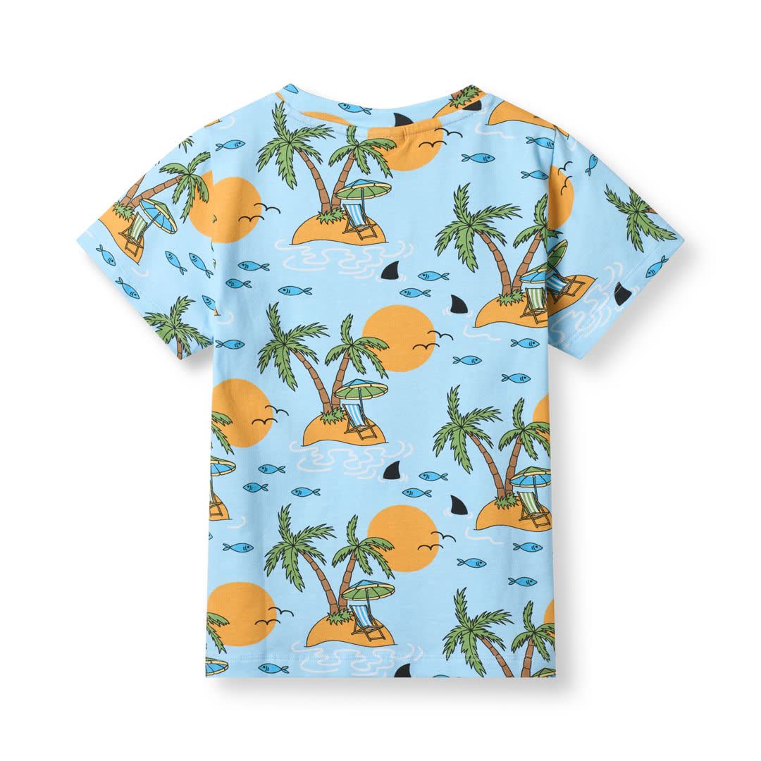 Gala t-shirt med tropisk ø