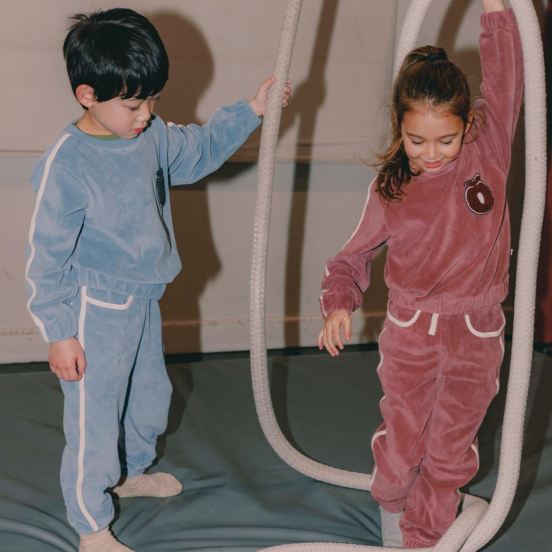 Yapeen velour sweatshirt med æble