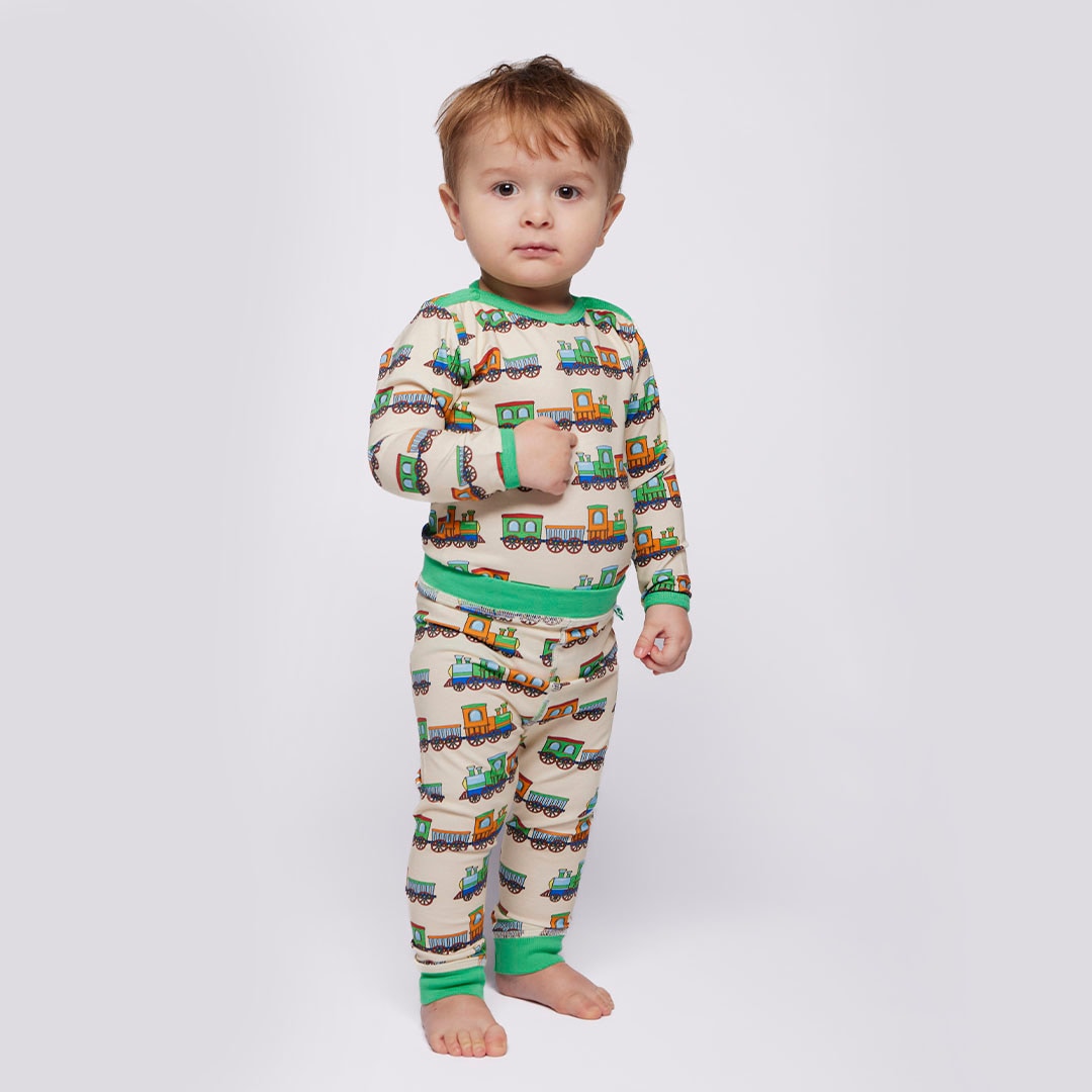 Elstar leggings til baby med tog