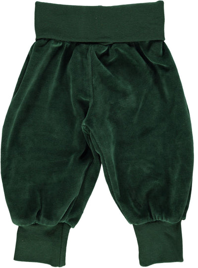 Velour Baby bukser med bred rib