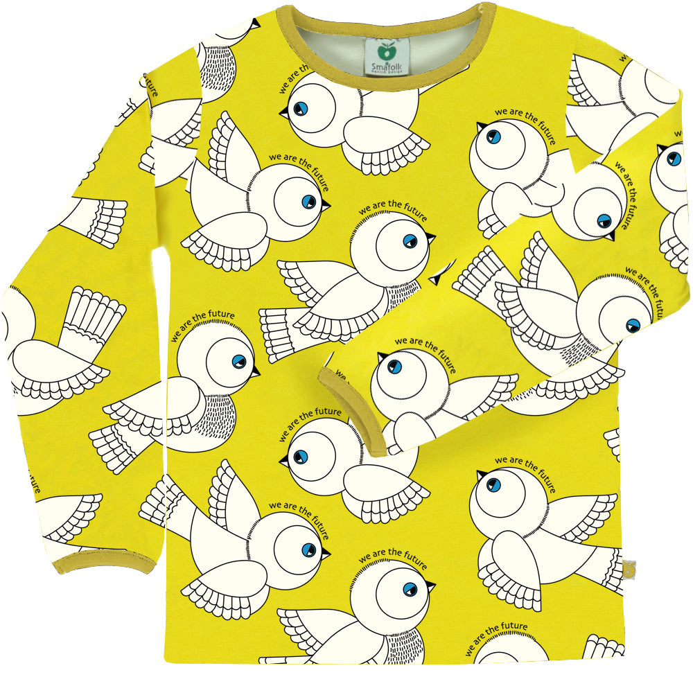 Langærmet t-shirt med We Are The Future fugle