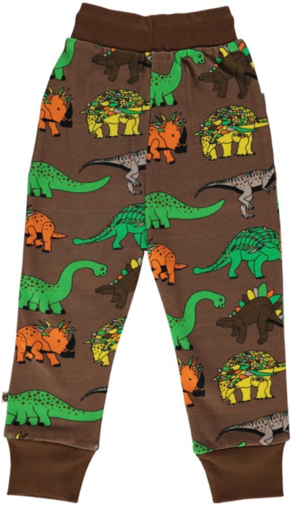 Sweatpants med kængurulomme og dinosaur print