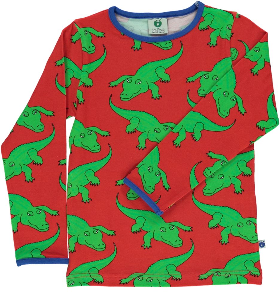 Langærmet bluse med krokodille