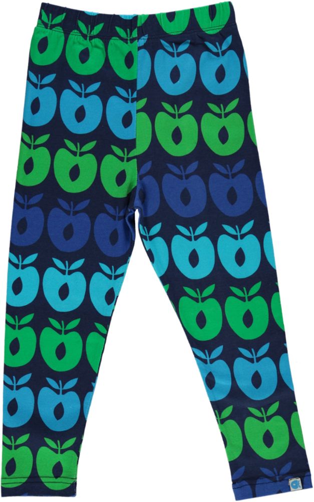 Leggings med rækker af retro æbler