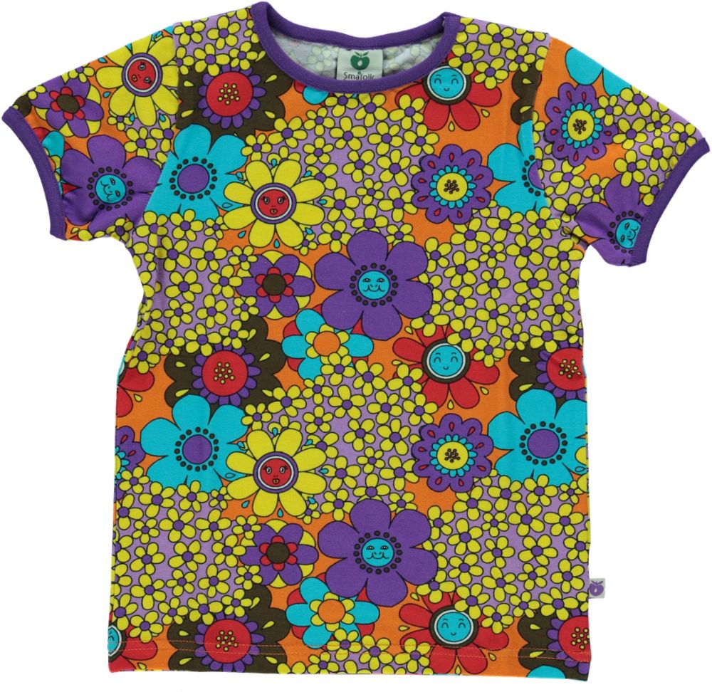 T-shirt med blomster