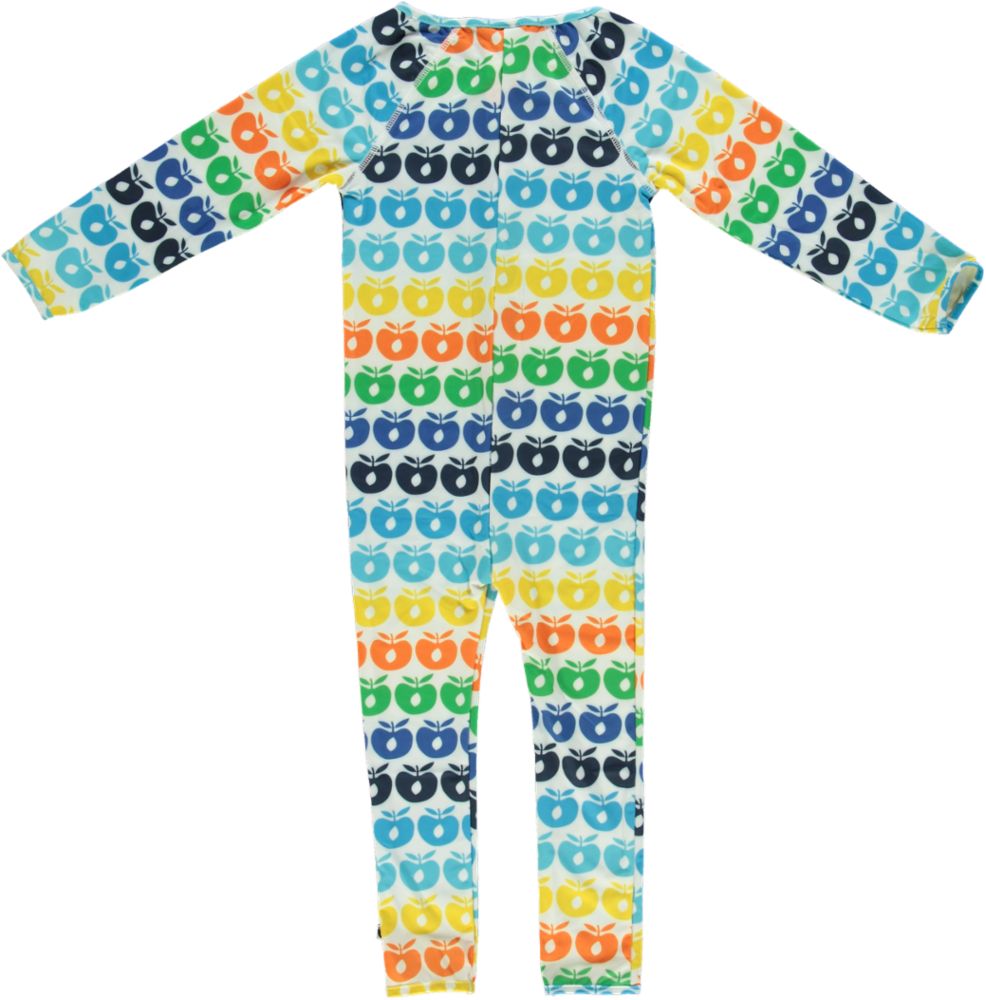 UV dragt med lange ærmer og retro æbler