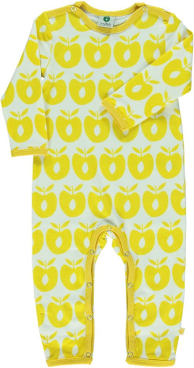 Langærmet heldragt med retro æbler