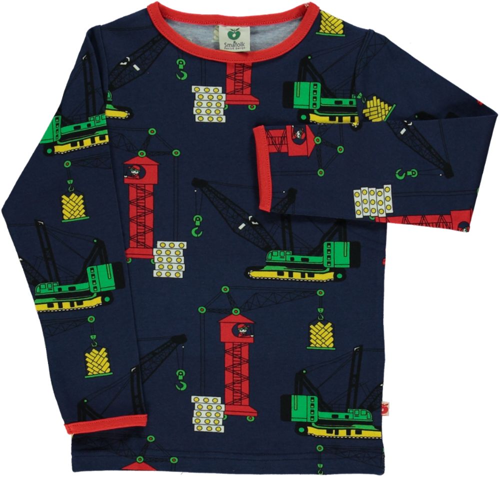Langærmet t-shirt med kran print