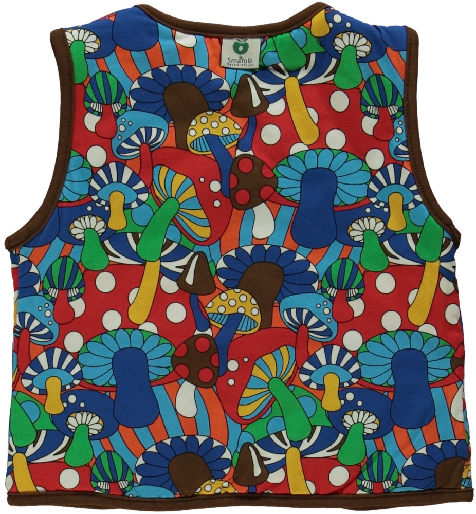 Vendbar vest med retro svampe
