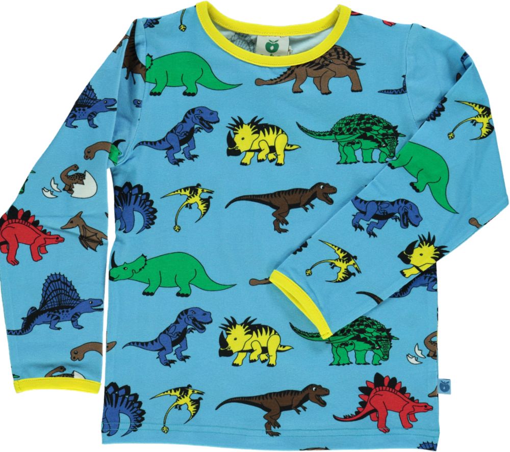 Langærmet t-shirt med dinoer