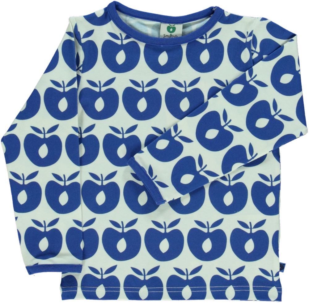 Langærmet t-shirt med æbler