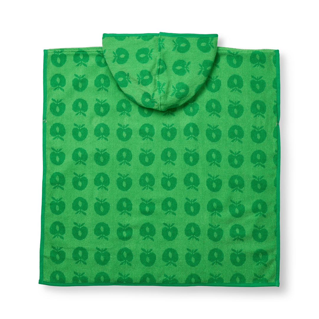 Badeponcho til børn med æbler