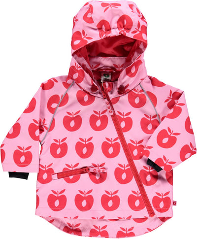 Baby jakke med æbler i lyserød