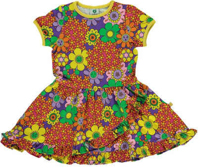 Småfolk kjole til baby i blomstermønster