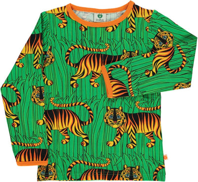Langærmet bluse med tigre