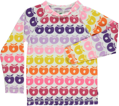 UV bluse til børn med retro æbler