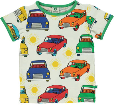 T-shirt med biler fra Småfolk