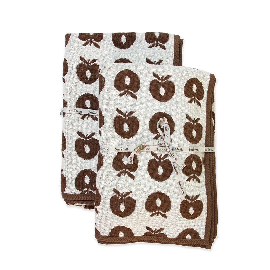 2 pak håndklæde 70x140 med æbler