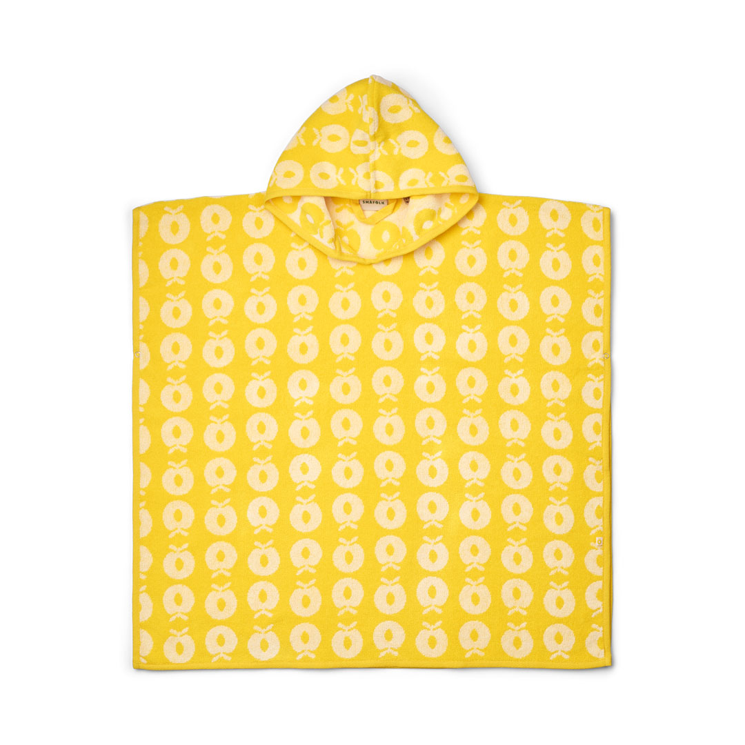 Badeponcho med æbler