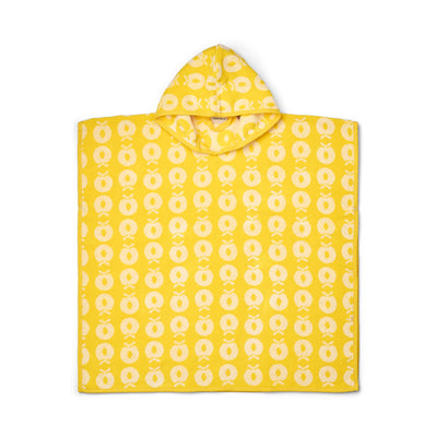 Badeponcho med æbler